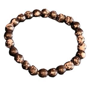 Snowflake Obsidian 8mm Beaded Stretch Bracelet – Unisex Protection Balance Stone